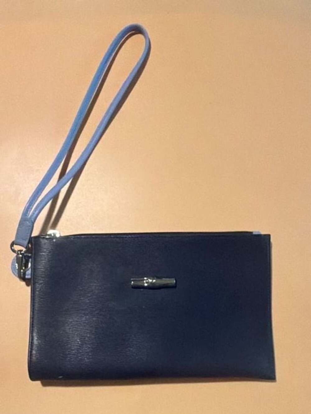 Authentic Longchamp Roseau Flat Wristlet